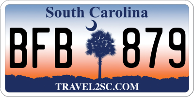 SC license plate BFB879