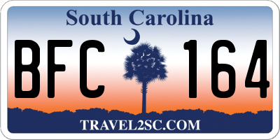 SC license plate BFC164