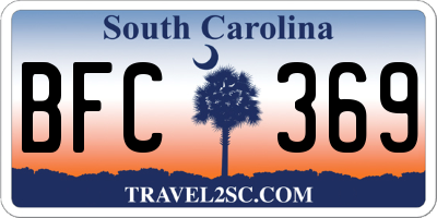 SC license plate BFC369