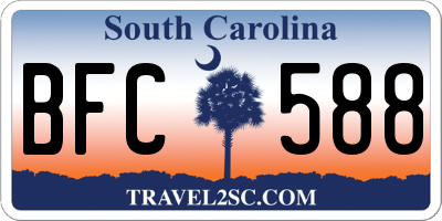 SC license plate BFC588