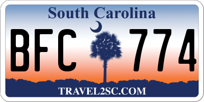 SC license plate BFC774