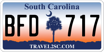 SC license plate BFD717