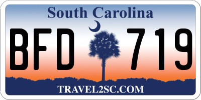 SC license plate BFD719