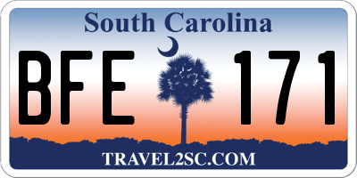 SC license plate BFE171
