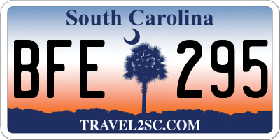 SC license plate BFE295