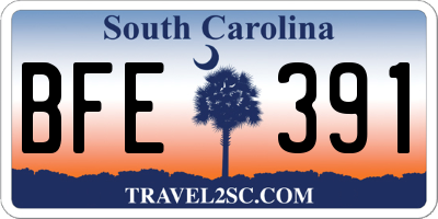 SC license plate BFE391