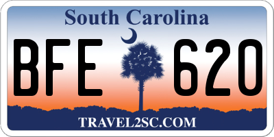 SC license plate BFE620