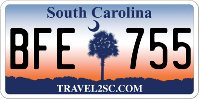 SC license plate BFE755