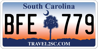 SC license plate BFE779