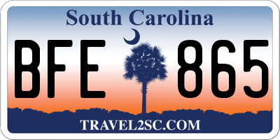 SC license plate BFE865