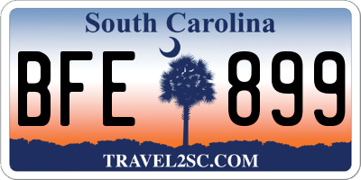 SC license plate BFE899