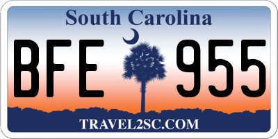 SC license plate BFE955