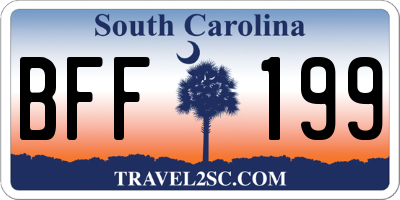 SC license plate BFF199