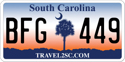 SC license plate BFG449