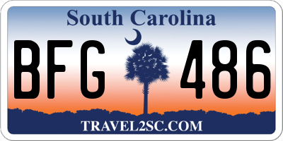 SC license plate BFG486