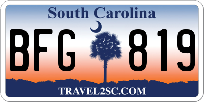 SC license plate BFG819