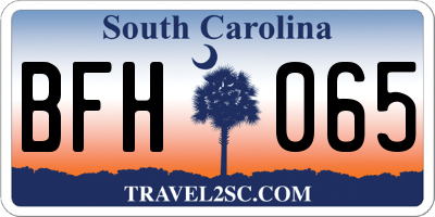 SC license plate BFH065