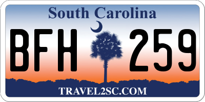 SC license plate BFH259