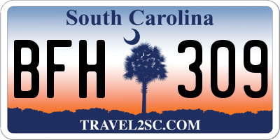 SC license plate BFH309