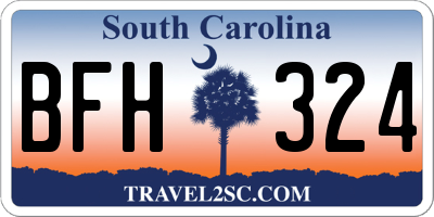 SC license plate BFH324