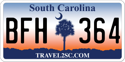 SC license plate BFH364
