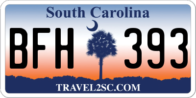 SC license plate BFH393