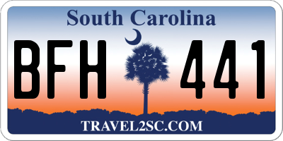SC license plate BFH441