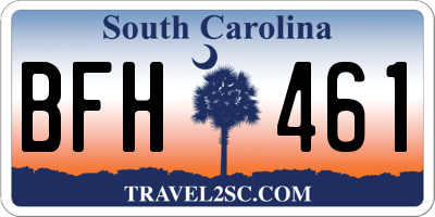 SC license plate BFH461