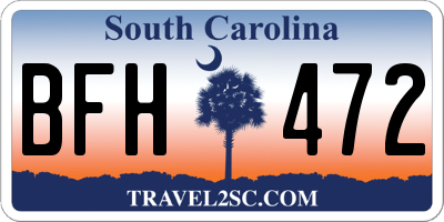 SC license plate BFH472