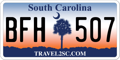SC license plate BFH507