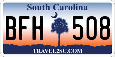 SC license plate BFH508