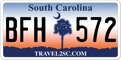 SC license plate BFH572