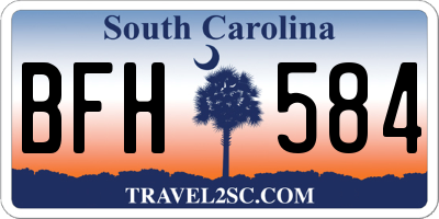 SC license plate BFH584