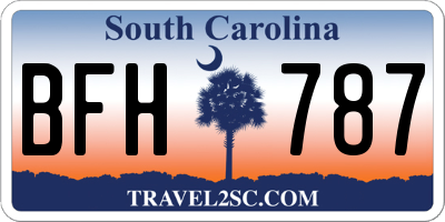 SC license plate BFH787