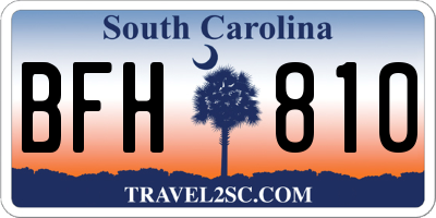 SC license plate BFH810
