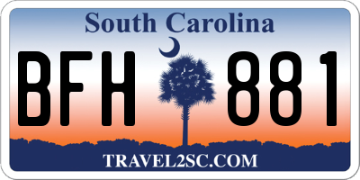 SC license plate BFH881
