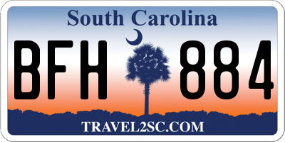 SC license plate BFH884