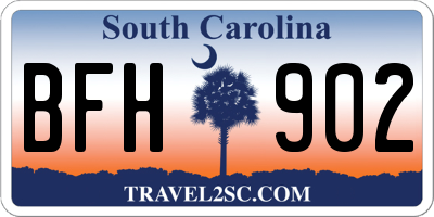 SC license plate BFH902