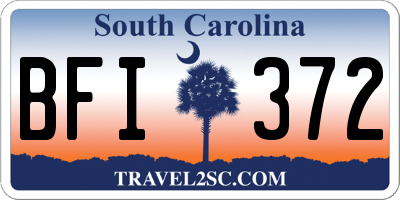 SC license plate BFI372