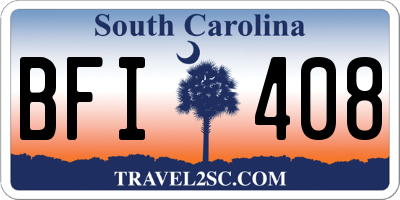 SC license plate BFI408