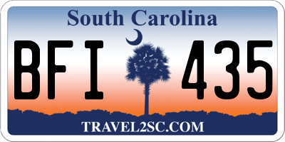 SC license plate BFI435