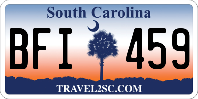 SC license plate BFI459