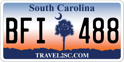 SC license plate BFI488