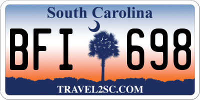 SC license plate BFI698
