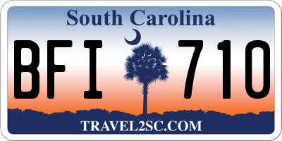 SC license plate BFI710