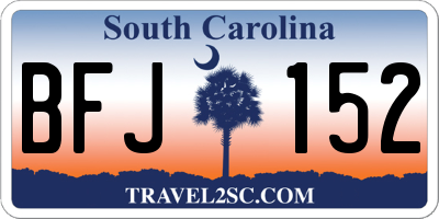 SC license plate BFJ152