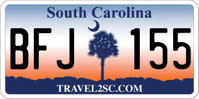 SC license plate BFJ155