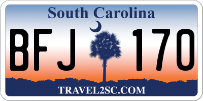 SC license plate BFJ170