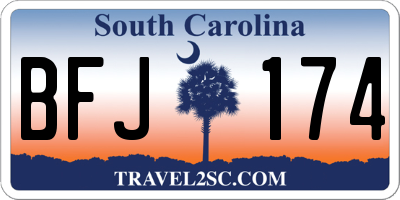 SC license plate BFJ174