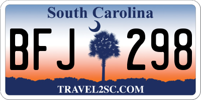 SC license plate BFJ298